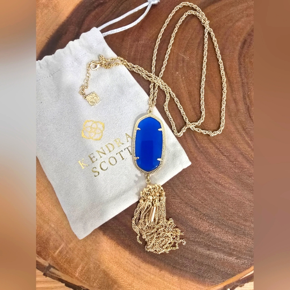 Kendra Scott Rayne Cobalt Cat's Eye Gold